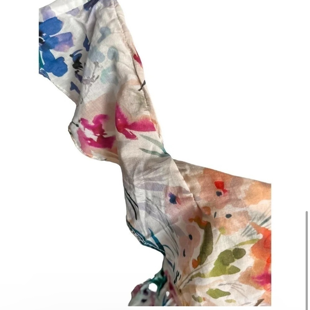 Amanda Uprichard Floral Venezia Off Shoulder Tiered Skirt Gown Size Medium - Picture 5 of 10